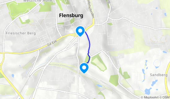 Kartenausschnitt Flensburg